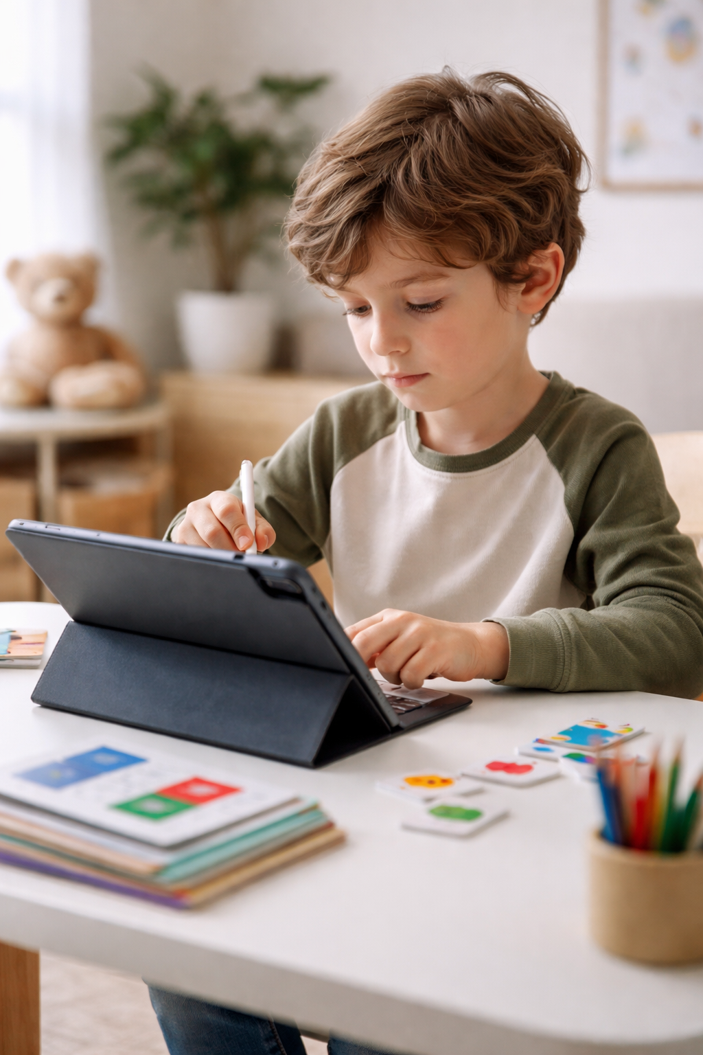 Family walking together through nature at sunset